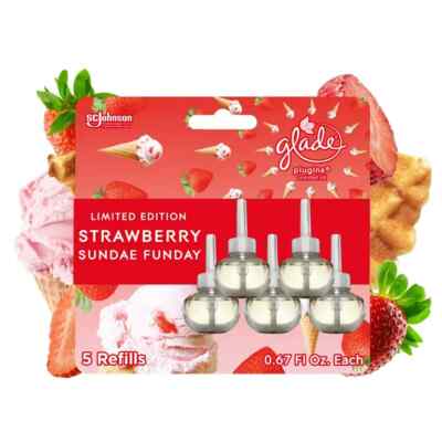 Glade PlugIns Scented Oil Refill, Strawberry Sundae Funday Scent