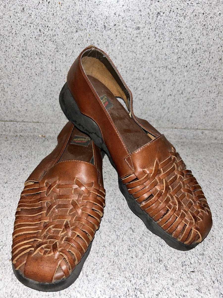 Aerosoles Shoes Sz Women's Brown Slip On Loafer Woven top comfy