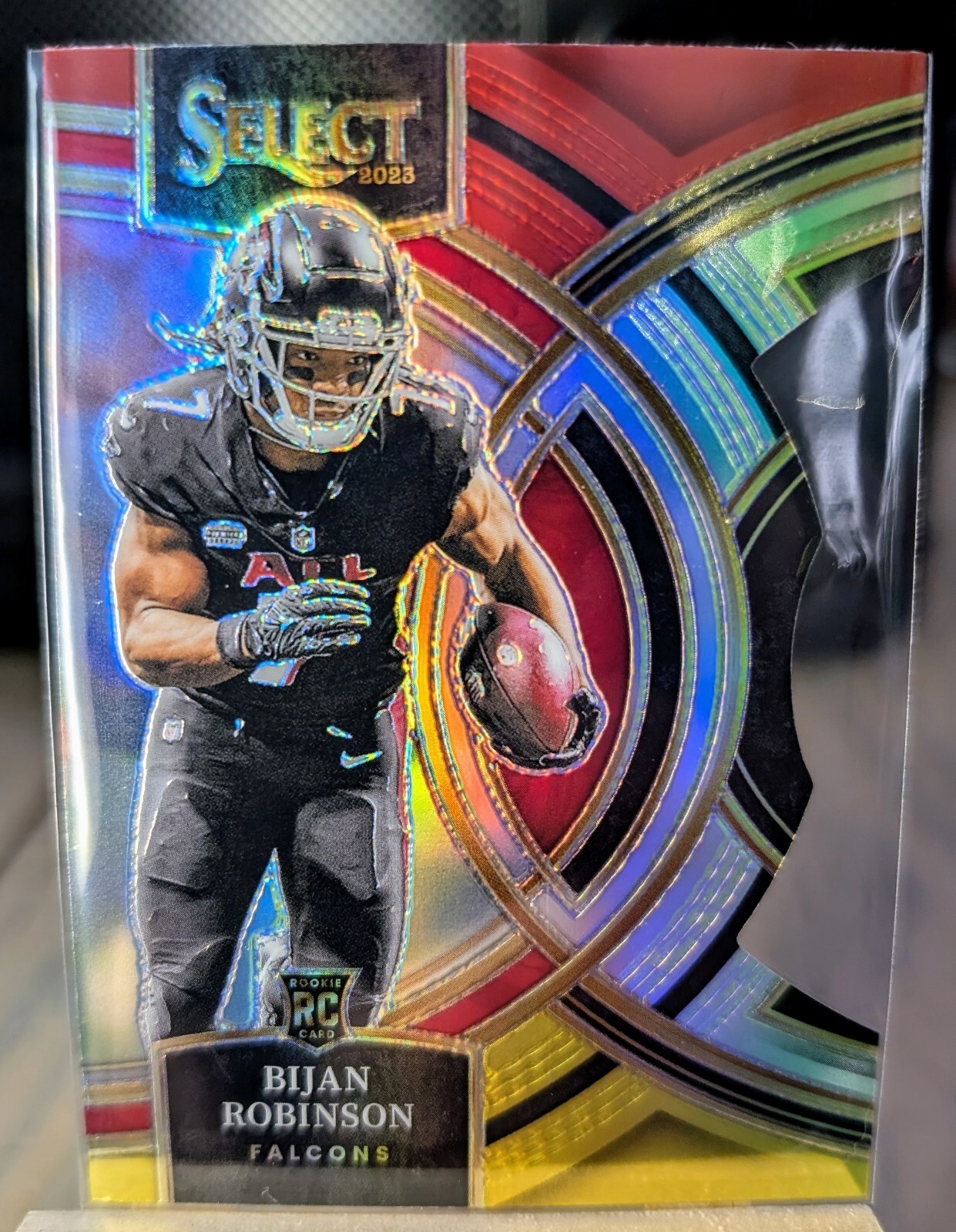 Bijan Robinson Premier -2023 Select Red Yellow Die Cut Prizm RC Rookie Falcons