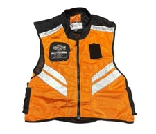 Icon Motorsports Vest Reflective Safety Mil Spec Orange Motorcycle Super Size