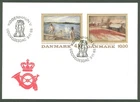 Denmark U13 FDC 1988 Art Painting Peter HANSEN Fritz SYBERG