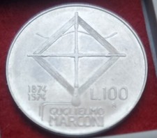 Italy Italy - Commemorative Coin - 100 Lire 1974 - 100th Birthday Guglielmo Marconi