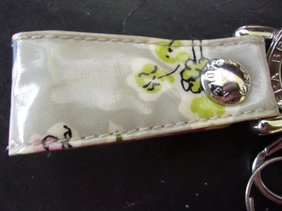 NEW Vera Bradley Floral Fiesta (Watercolor) Loop Keychain Snap Closure