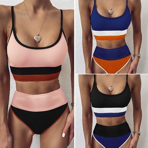 Le Donne vita alta Bikini Set Costume Da Bagno Costume da bagno estate costumi  da bagno Beachwear | eBay