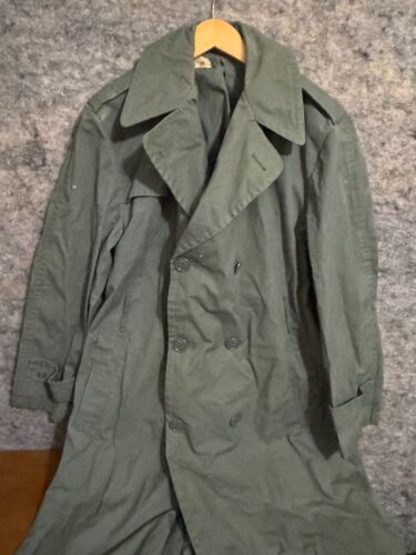 Vtg Vietnam Era Army Rain Trench 8405-965-2161 Quarpel 274 Officer Olive 42R - Picture 2 of 9