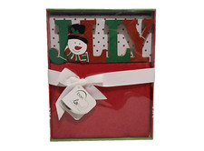 Born Loved Jolly Christmas Baby Blanket  Room Art Deluxe Gift Set NWT