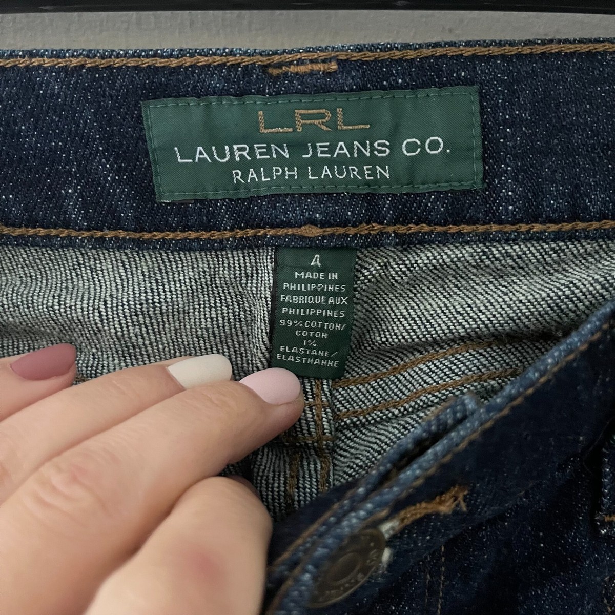 Lauren Jeans Co. Ralph Lauren Women's Zipper Pocket Straight Jeans