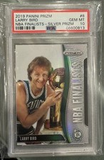 2019-20 Panini Prizm Silver NBA Finalists #8 Larry Bird Celtics HOF PSA 10