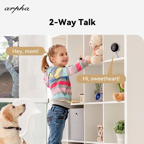2PCS 2K Indoor Security Camera WiFi APP Control Motion Detection Cloud Storage - Picture 5 of 10