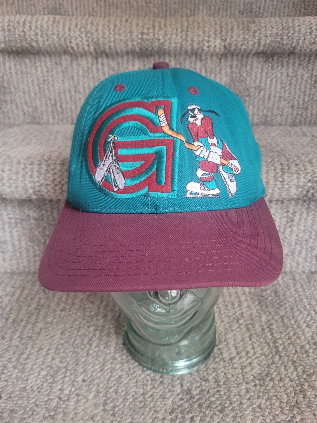 Vintage Goofys Hat Co Teal&Maroon Goofy Hockey SnapBa… - Gem