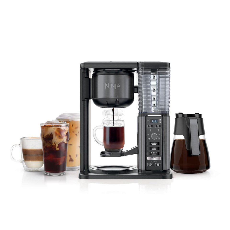Ninja Specialty Coffee Maker CM405 FoldAway Frother & Glass Carafe