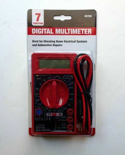 7 Function Digital Multimeter & Battery Tester Harbor Freight *Sealed