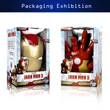 Marvel Avengers Iron Man Mask Helmet + Hand 3D Deco LED Night Light Wall Room