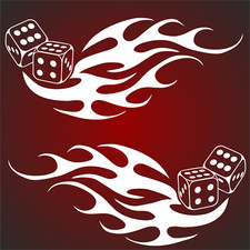 Würfel Autoaufkleber Car Tattoo Aufkleber LKW,Aufkleber bomb Tür Flammen Sticker