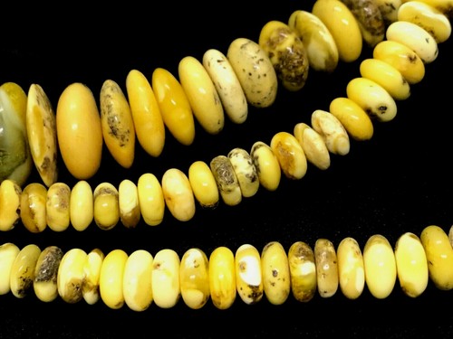 AMBER NECKLACE Gift Rare Unique Baltic Tablets Yellow Marble Beads 21g 12772 - 第 9/12 張圖片