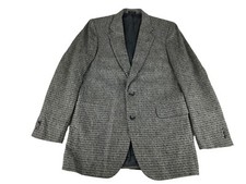 Jones New York Mens Gray Pockets Notch Collar Single Breasted Blazer Jacket 40L