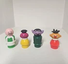 Vintage Fisher Price Little People Sesame Street  Ernie- Count- Hooper -Franklin