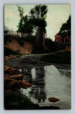 Vintage Thread Creek Flint Michigan Scenic Postcard by Valentine & Sons