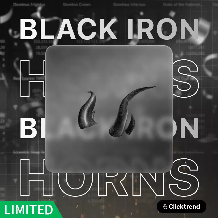 Black Iron Horns Roblox Limiteds Roblox Limiteds Clean Safe