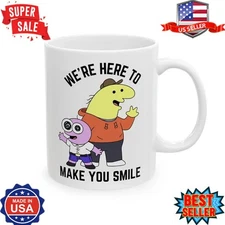 Smiling Friends Mug, Pim and Charlie, Adult Swim Gift Mug 11 oz