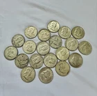20 Franklin Half Dollars 90% Silver $10 Face Mixed Dates 1948-1963 Estate Lot