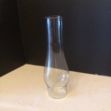 New Old Stock 2” Base Glass Oil Lamp Chimney,8 1/4” Tall