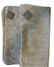 Restoration Hardware Set Of Two (2) Fretwork Wool Pillow Covers 22” x 22” NWT