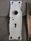 Lot of 3 Old 1870s Victorian Door Lock and Metal Plates — photo 2