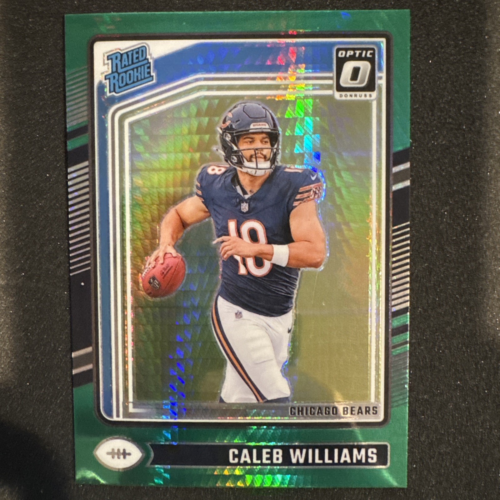 2024 Panini Donruss Optic Caleb Williams Bears Green Hyper Prizm Rookie #201