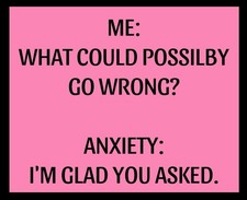 Me What Could Go Wrong Anxiety Glad You Asked Fridge Refrigerator MAGNET