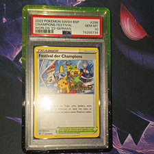 PSA 10 2022 Pokemon SWSH Promo Champions Festival Worlds 22 German Holo SWSH296 on eBay