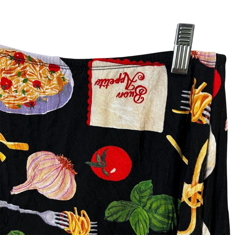 Mini Skort Lisa Says Gah Para Mujer Estampado Pasta Talla Mediana Negro Multicolor Elastizado Foto 4 de 4