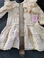 Victorian Cotton Lace Cream Doll Dress Undergarment