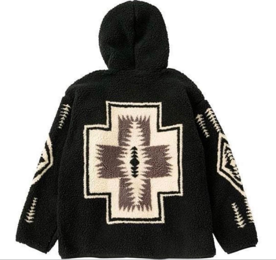 Pendleton 90's Native Pattern Boa Fleece Jacket M… - image 2