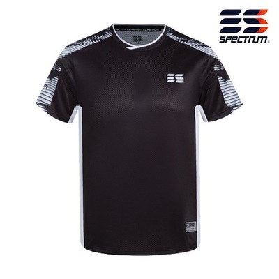 Spectrum 26S/S Unisex Badminton T-Shirts Sports Training Top Tee Black ST-2602