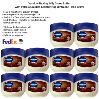 Vaseline Healing Jelly mit Petrolatum und Kakaobutter Feuchtigkeitsspendende x10