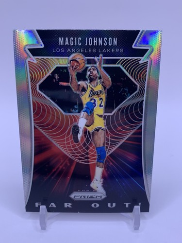 Magic Johnson [Silver Prizm] #8 2019 Panini Prizm Far Out card