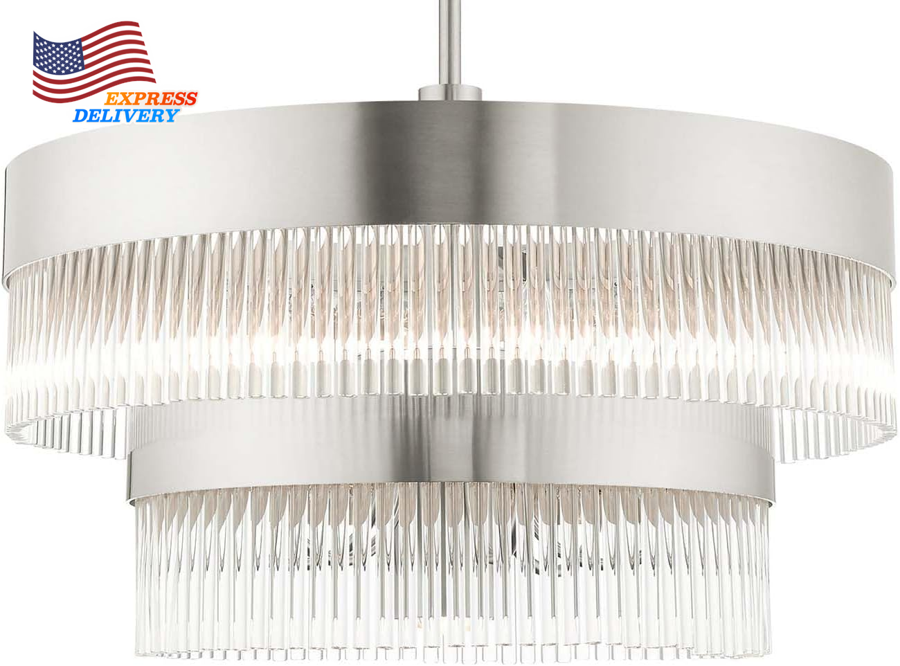 Brushed Nickel 6-Light Chandelier Lighting 49825-91