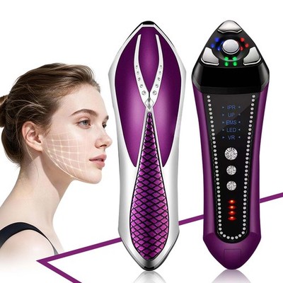 Tri-LED Light & Microcurrent Facial Massager, Radio Frequency for Skin Tightenin