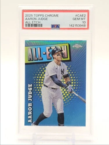 AARON JUDGE 2025 TOPPS CHROME ALL-ETCH BASEBALL YANKEES PSA 10 Q0856
