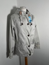 Joules hooded parka Coast coat jacket 10 NEW grey waterproof