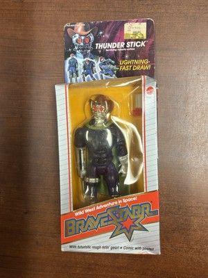 Vintage 1986 Mattel Bravestarr ''Thunder Stick'' Figure Factory Sealed Box HTF 