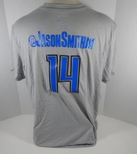 2015-16 Orlando Magic Jason Smith #14 Game Used Grey Warm-Up T-Shirt Twitter
