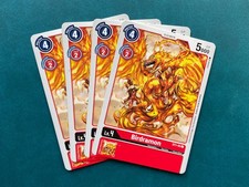 Birdramon ST1-05 Playset Starter Deck Gaia Red Digimon Card Game x4