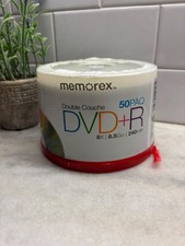 MEMOREX 50-Pack  16X/4.7GB/120 Min  DVD R Blank Recordable Discs  New/Sealed