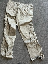 VTG American Eagle Women Buggy Cargo Pants Sz 10 Beige Y2K School