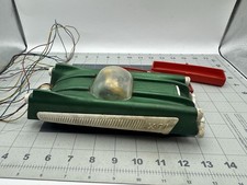 Vintage Plastic Electronic X-91 Green Space Car Battery Operated NOT WORKING 