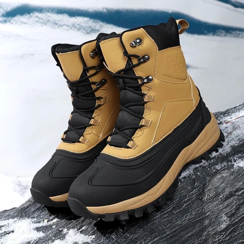 Men'S Winter High-Top Snow Boots with Fleece Lining Thickened Waterproof Non-Sli
Opens in a new wind