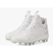 Under Armour Mens Spotlight Lux MC 2.0 Football Cleats 10 White Silver NWOB