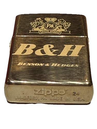 Genuine Zippo Lighter Benson And Hedges Cigarettes Brass Promotioal Product Usa - Picture 6 of 9